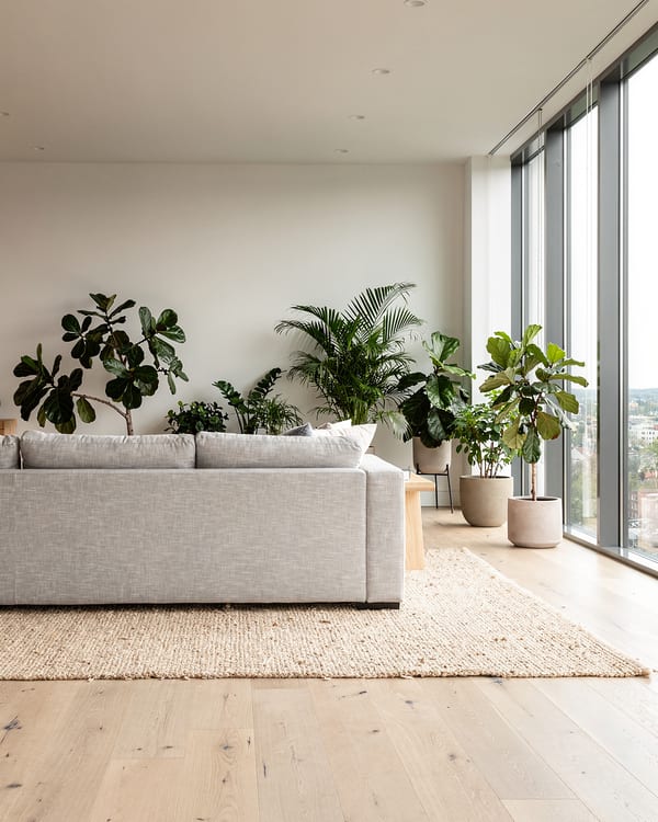 Salón nórdico para inmobiliaria