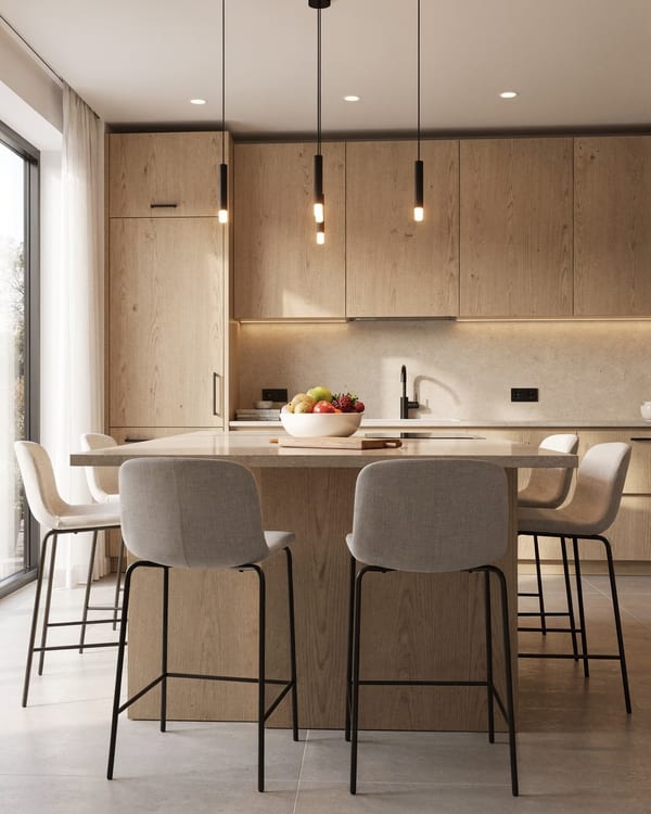 Cocina moderna con isla