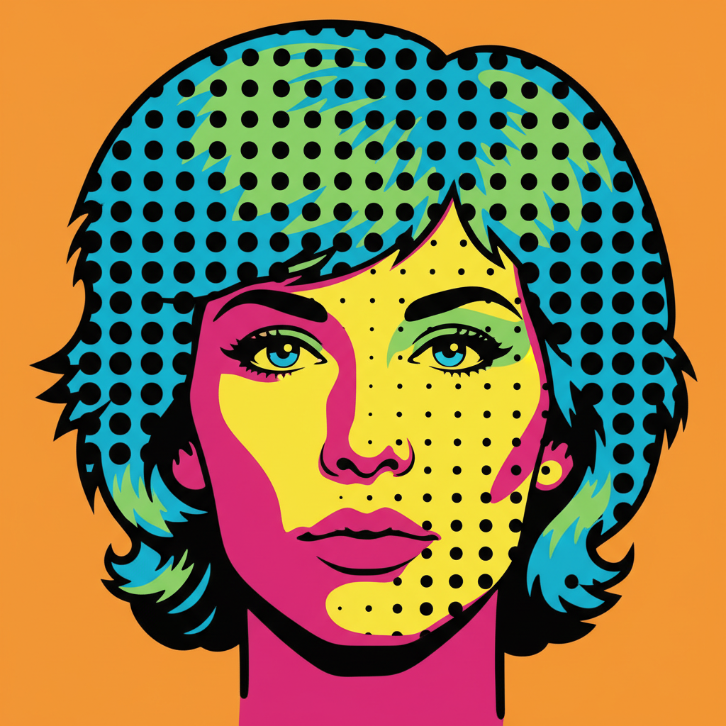 Arte pop de retrato moderno