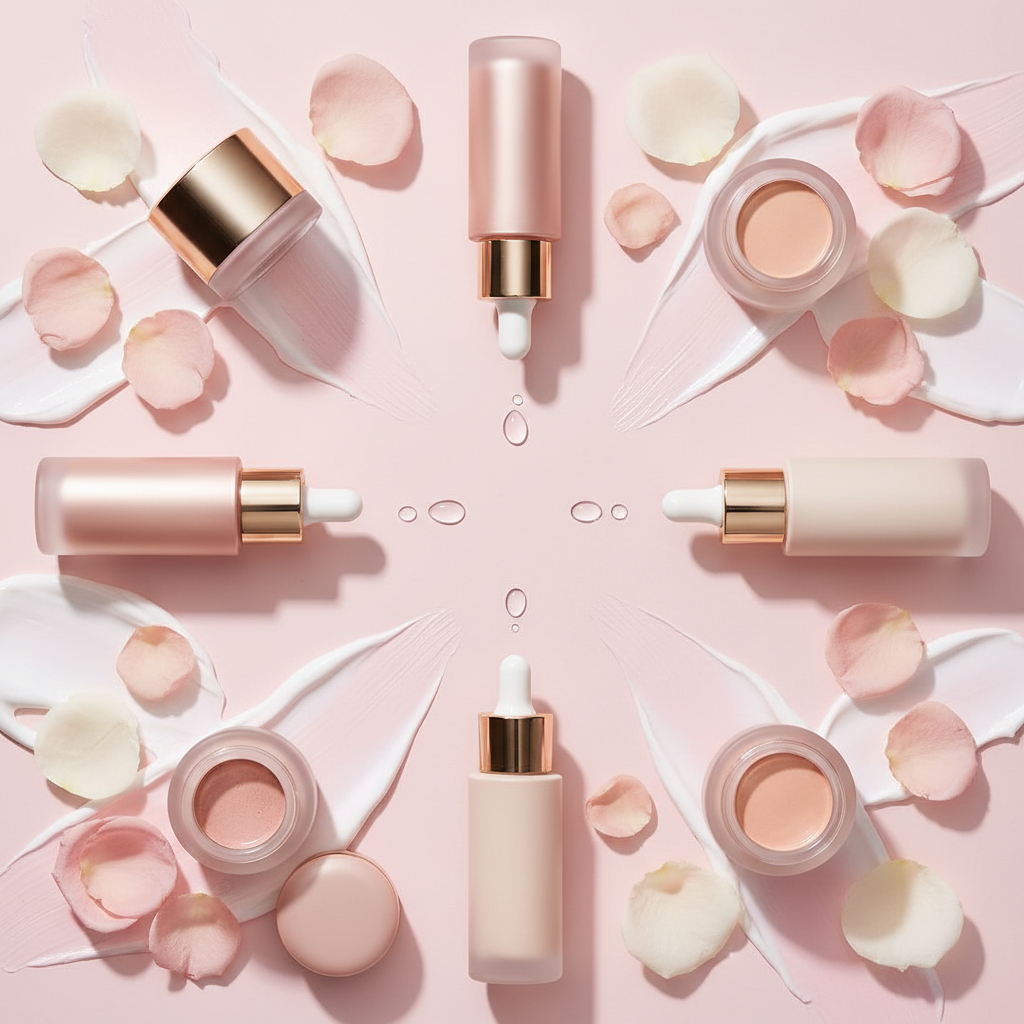 Flatlay cosmético premium